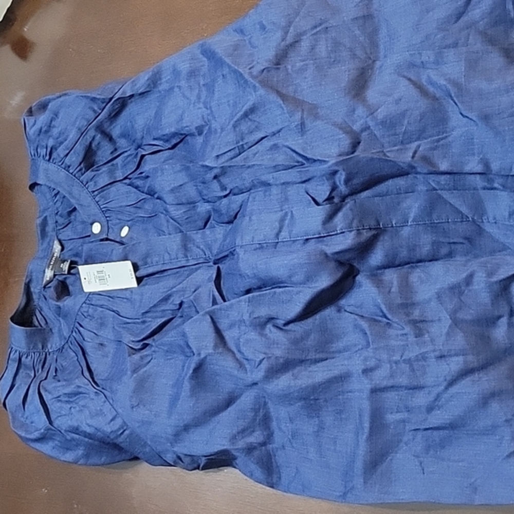 Navy Blue Bell sleeve Blouse